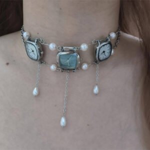Luxury handmade watch choker necklace a viral accessory loved by Rihanna