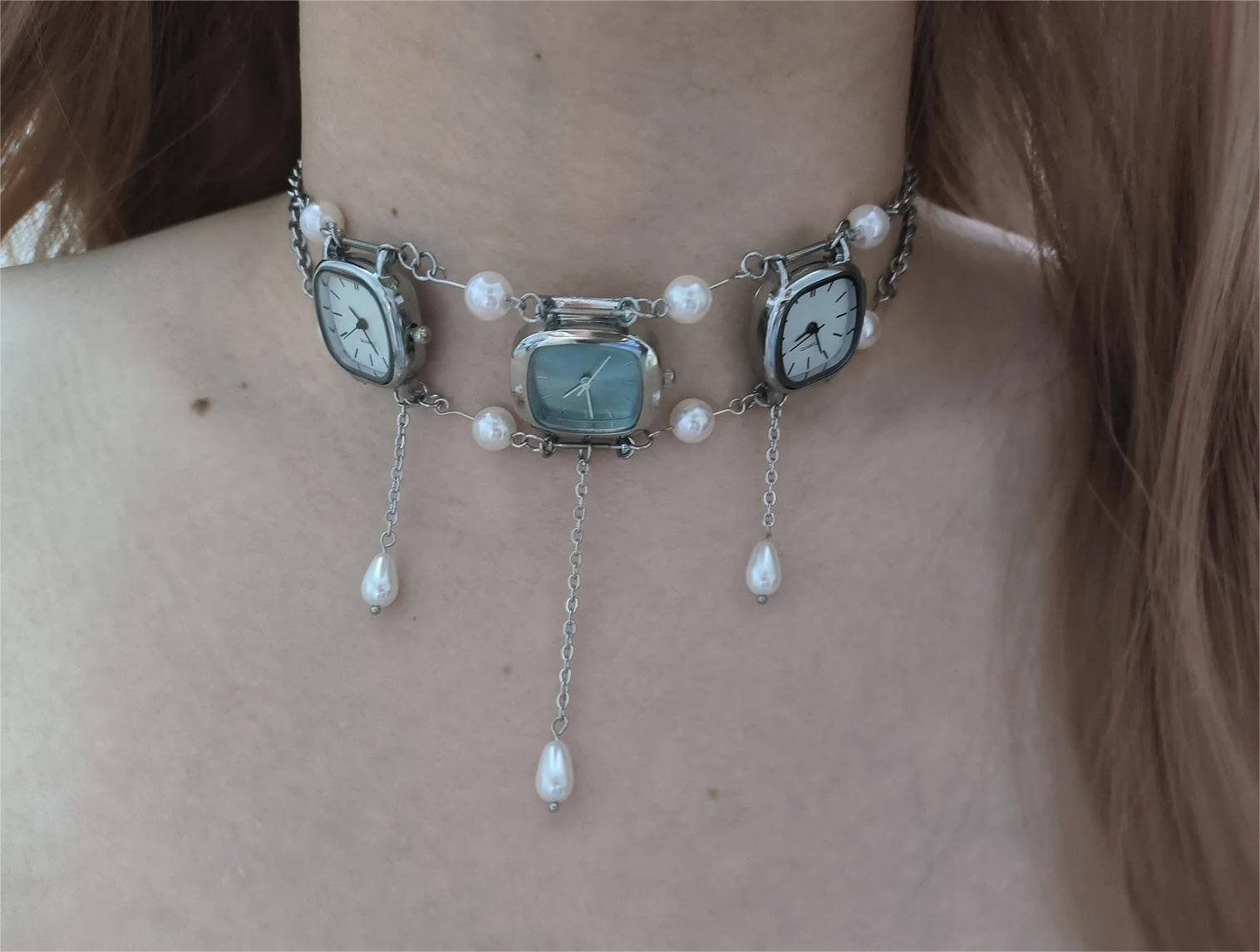 Luxury handmade watch choker necklace a viral accessory loved by Rihanna