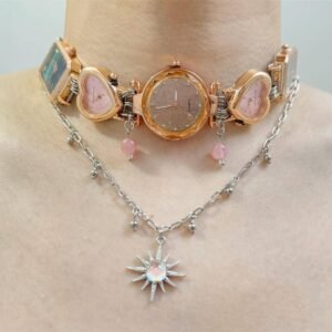 Vintage inspired handmade watch choker necklace inspired by Billie Eilish
