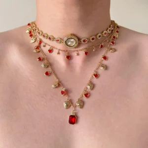 Statement handmade watch choker necklace popular among fans of Dua Lipa