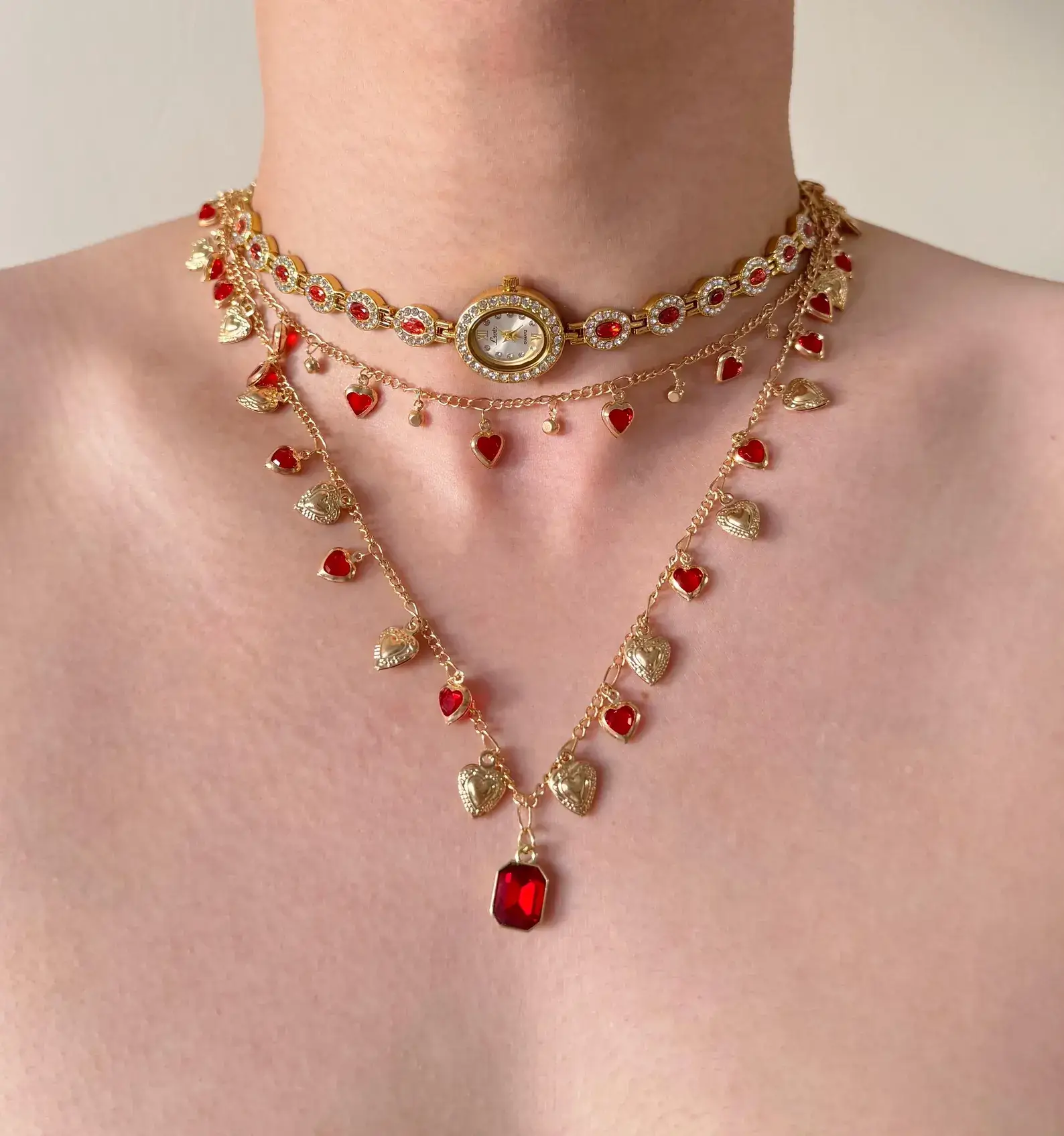 Statement handmade watch choker necklace popular among fans of Dua Lipa