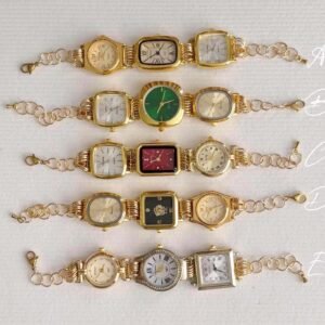 Y2K inspired gold watch bracelet for cyberpunk fashion outfits