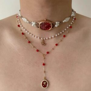Handmade Titanium watch choker necklace perfect for formal occasions