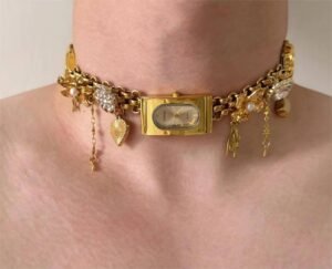 Handmade streetwear watch choker necklace perfect for streetwear fans