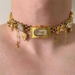 Handmade streetwear watch choker necklace perfect for streetwear fans