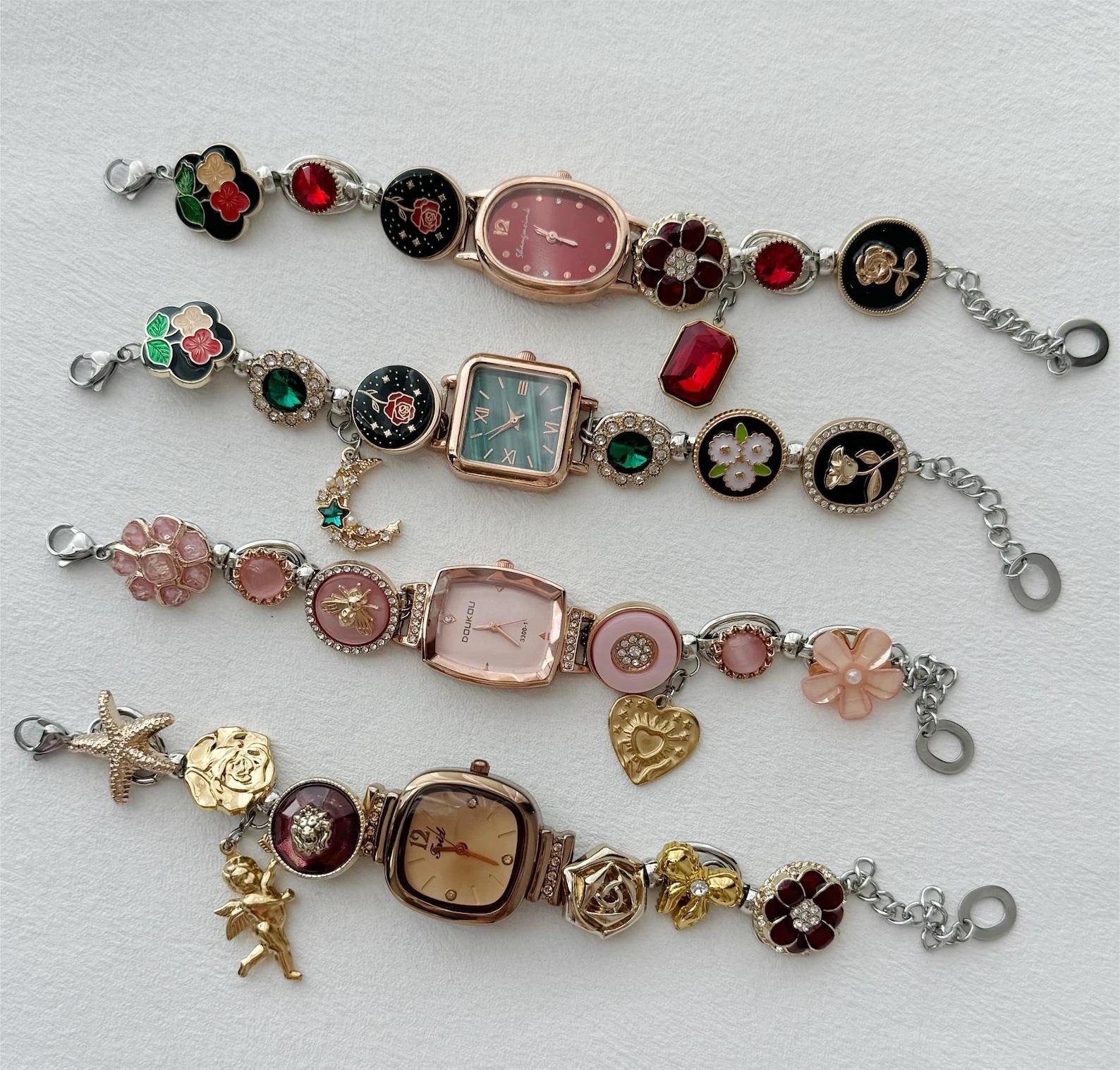 Designer Charms Watch Bracelet