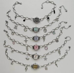 Handmade formal watch choker necklace popular among fans of Emma Chamberlain