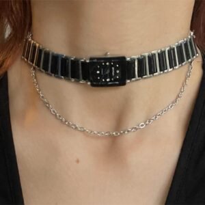 Handmade formal watch choker necklace worn by Rihanna