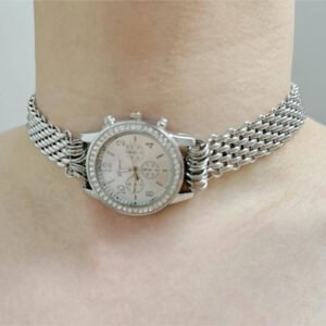 Handmade multi-watch face choker necklace a viral accessory loved by Emma Chamberlain