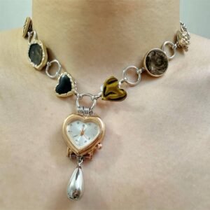 Handmade rave style watch choker necklace ideal for everyday wear