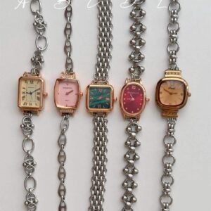 Unique handmade watch choker necklace popular with celebrities like Hailey Bieber