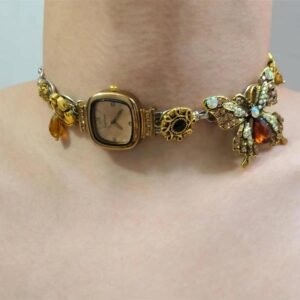 Minimalist handmade watch choker necklace a viral accessory loved by Kylie Jenner