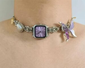 Custom handmade watch choker necklace ideal for everyday wear
