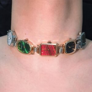 Statement handmade watch choker necklace perfect for formal occasions