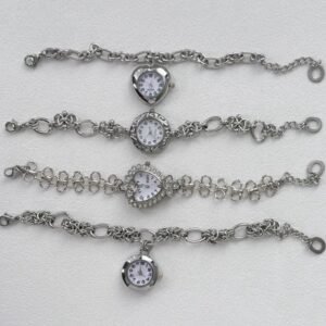 Tailor Swift-inspired titanium fashion bracelet featuring suspended charms and signature buttons