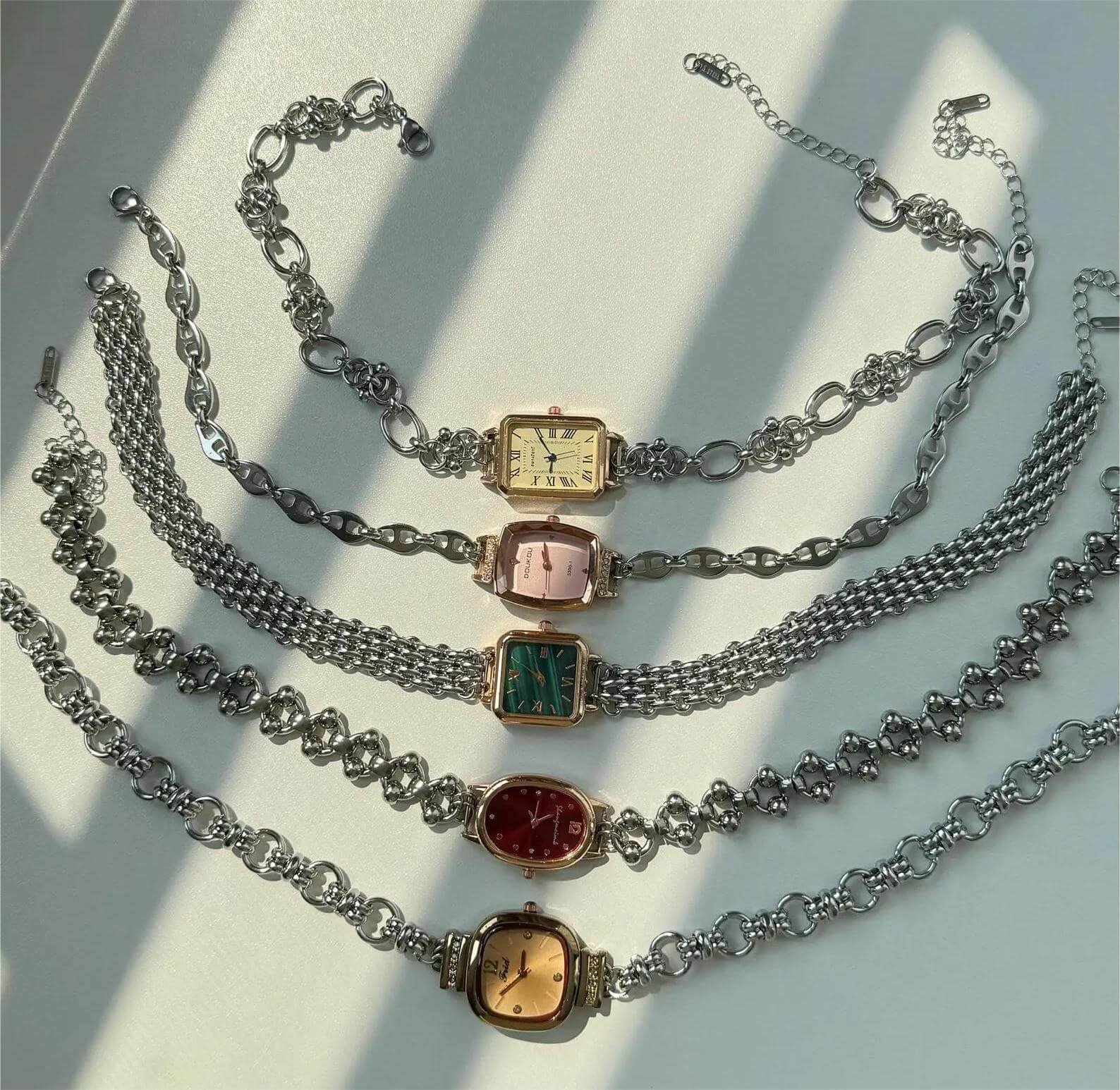 Vintage inspired handmade watch choker necklace popular among fans of Billie Eilish