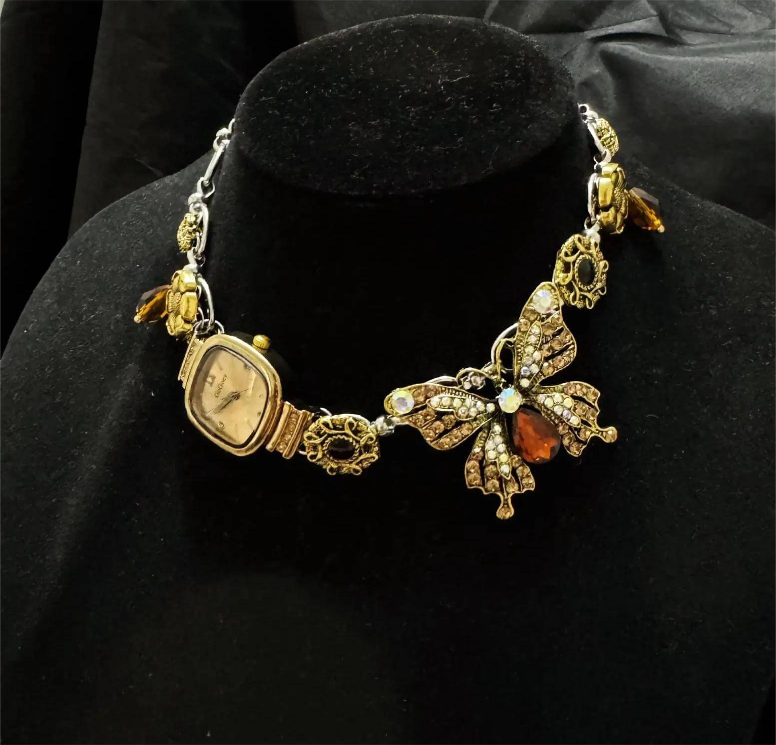 Handmade Titanium watch choker necklace popular among fans of Zendaya