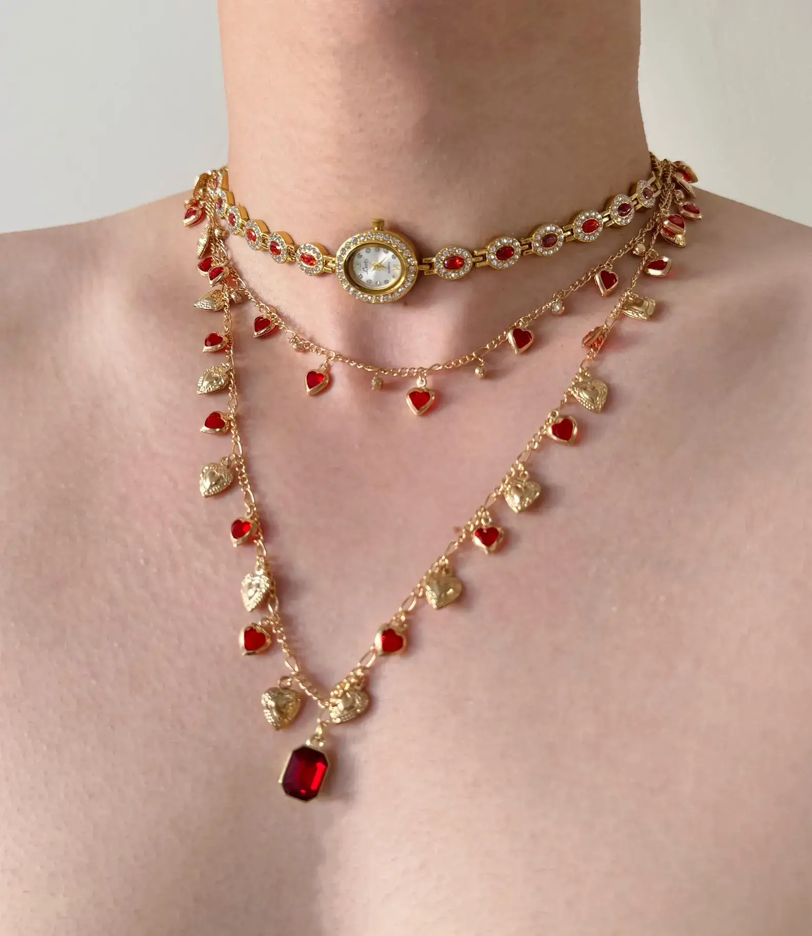 Handmade formal watch choker necklace worn by Dua Lipa