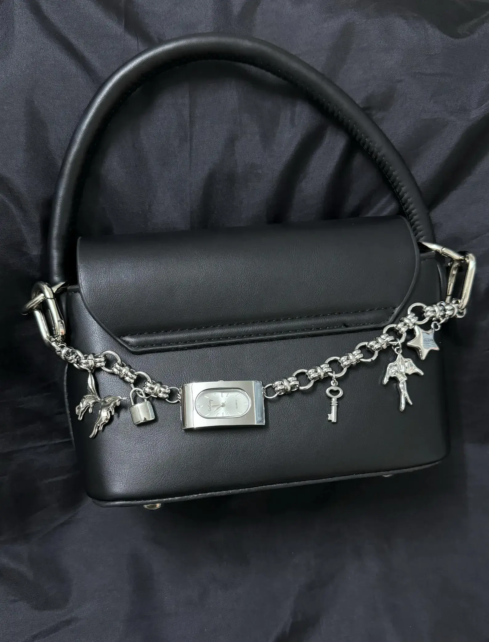 The perfect gift idea: fashion watch chain for shoulder bags inspired by Gigi Hadid, a unique accessory for any purse.