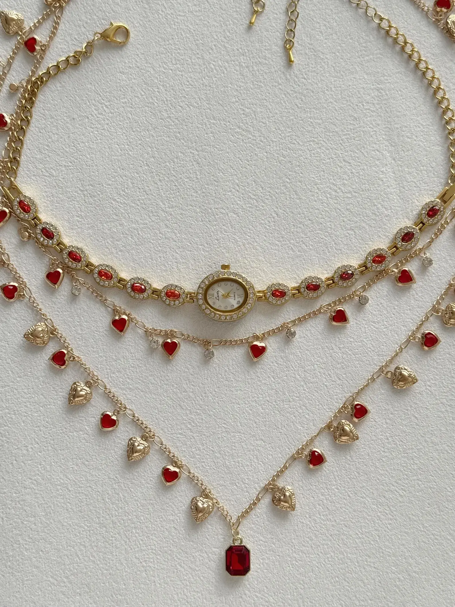 Handmade streetwear watch choker necklace popular among fans of Emma Chamberlain