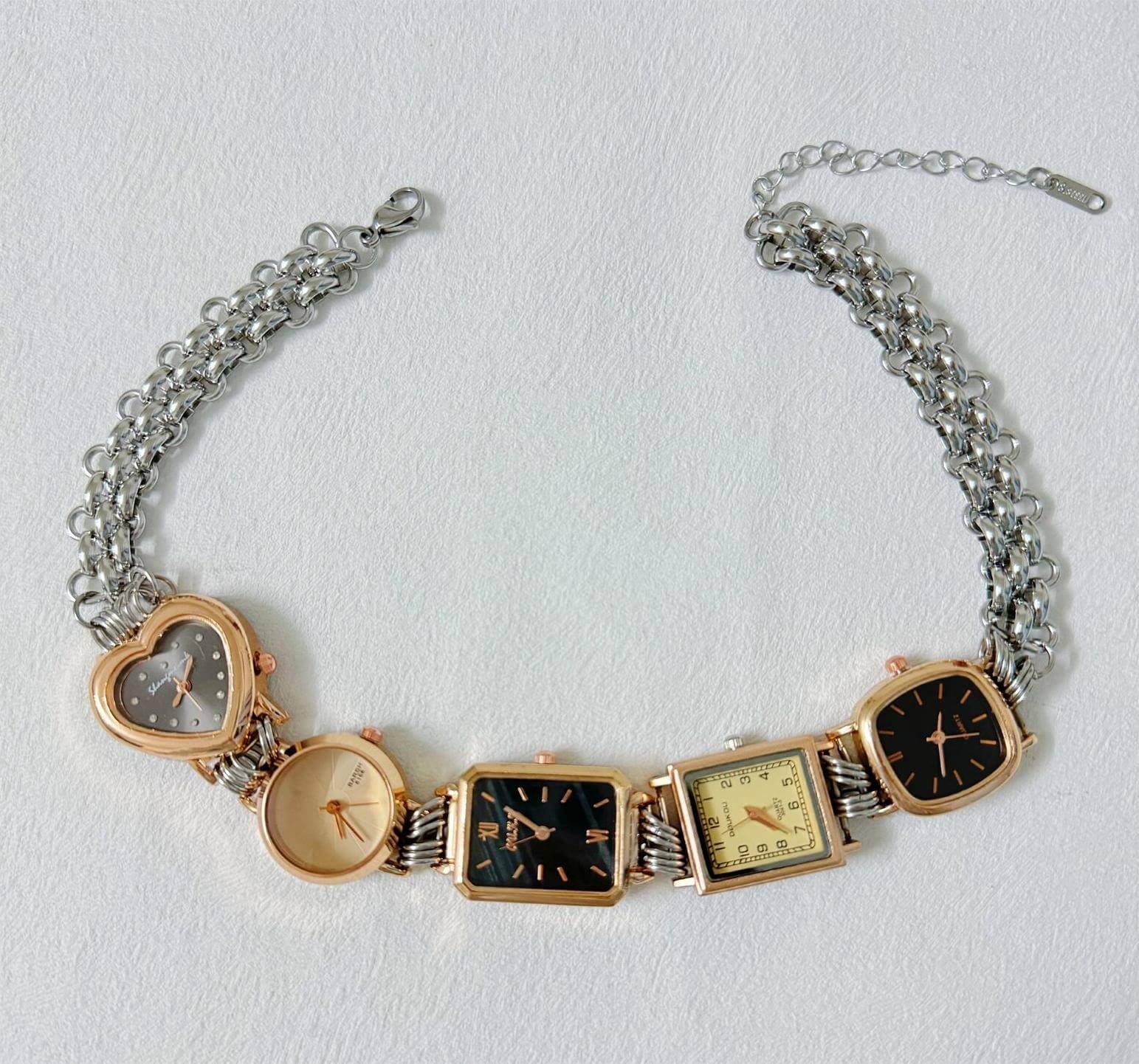 Handmade streetwear watch choker necklace a viral accessory loved by Taylor Swift