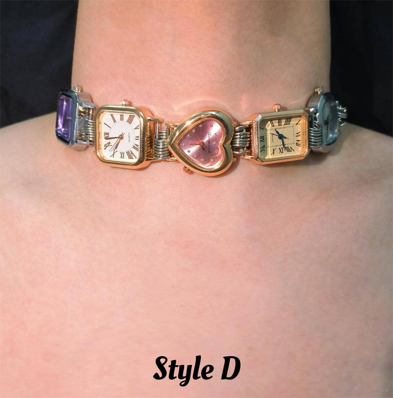 Minimalist handmade watch choker necklace a viral accessory loved by Ariana Grande