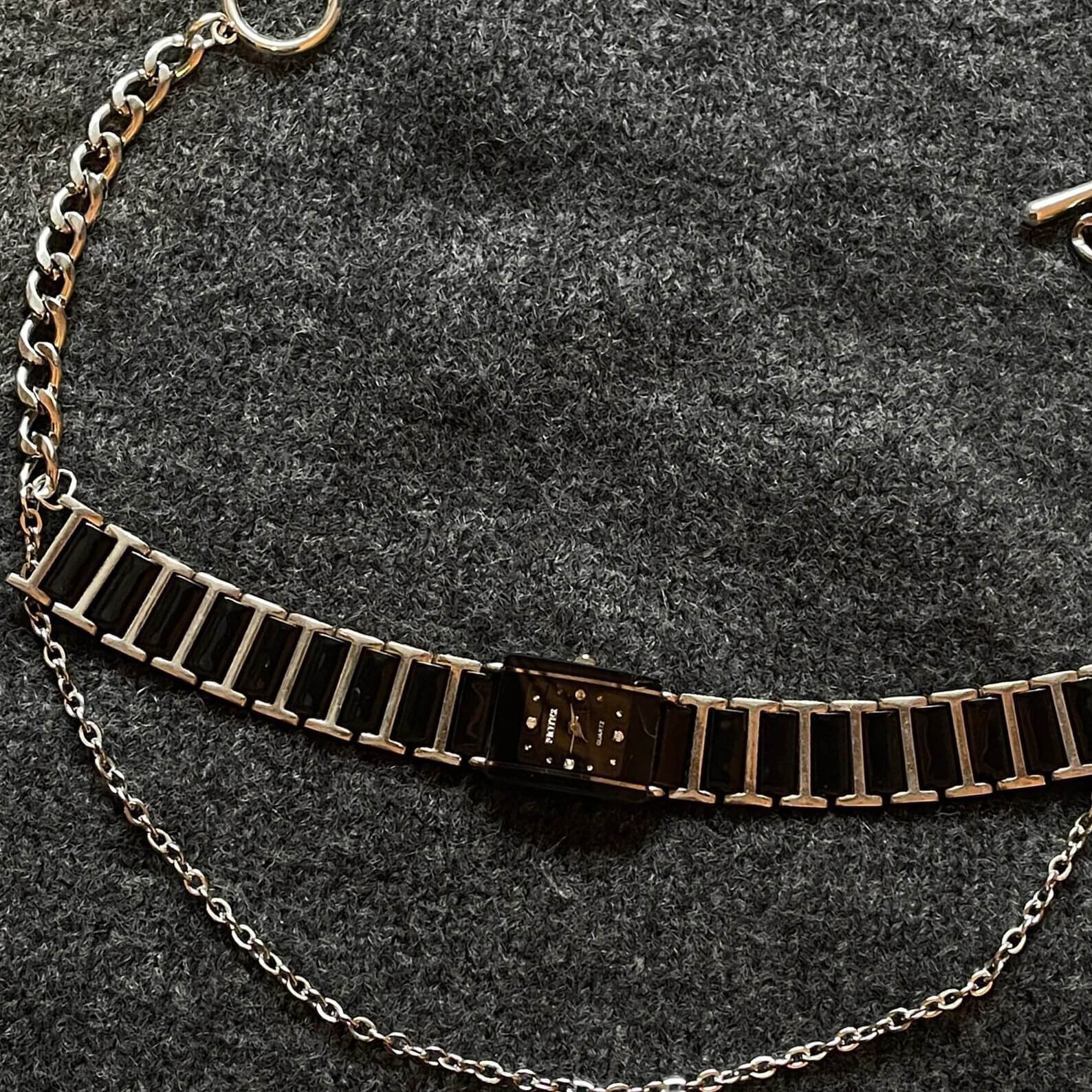 Handmade Black watch choker necklace a timeless piece inspired by Gigi Hadid