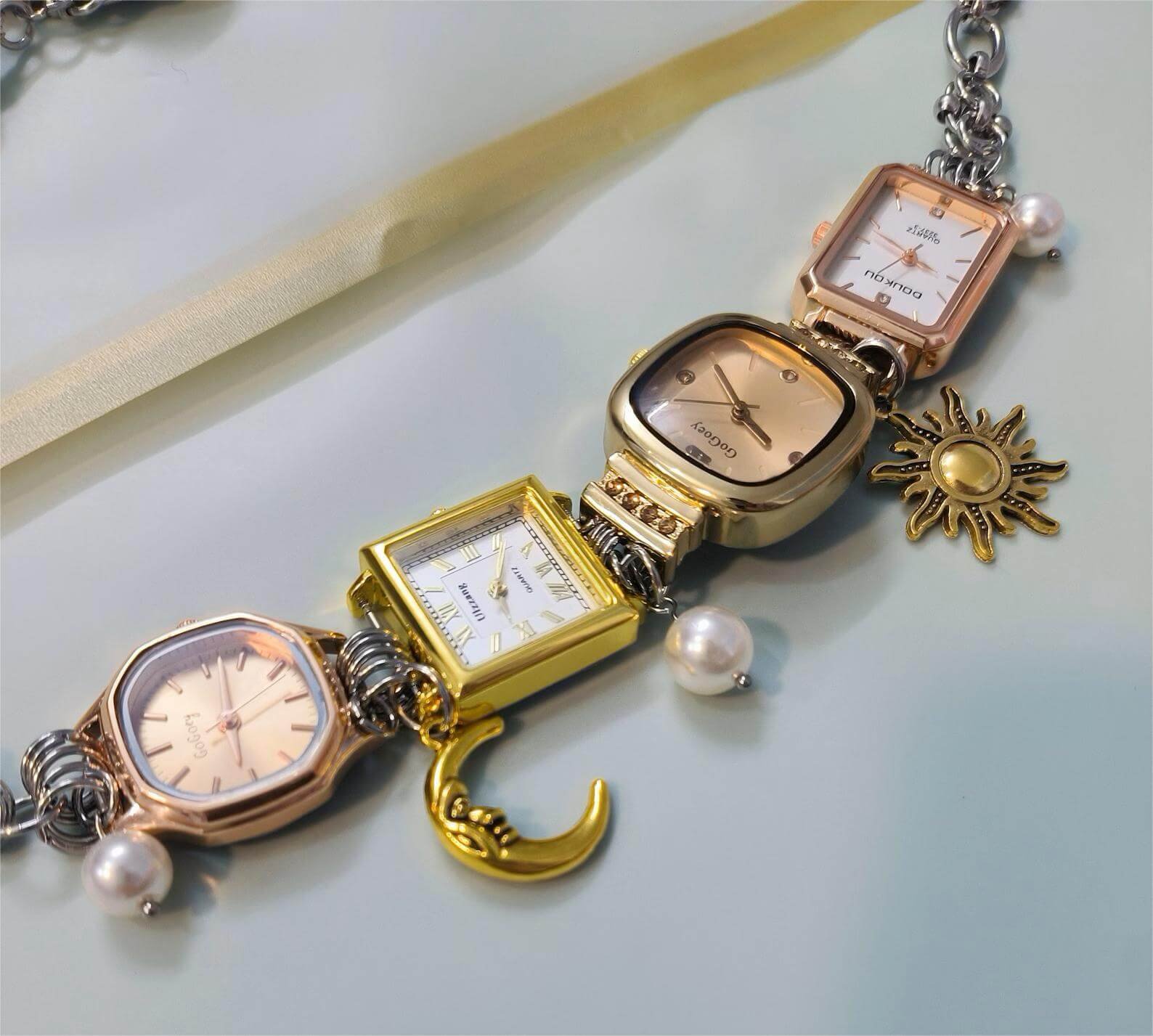 Vintage inspired handmade watch choker necklace inspired by Bella Hadid