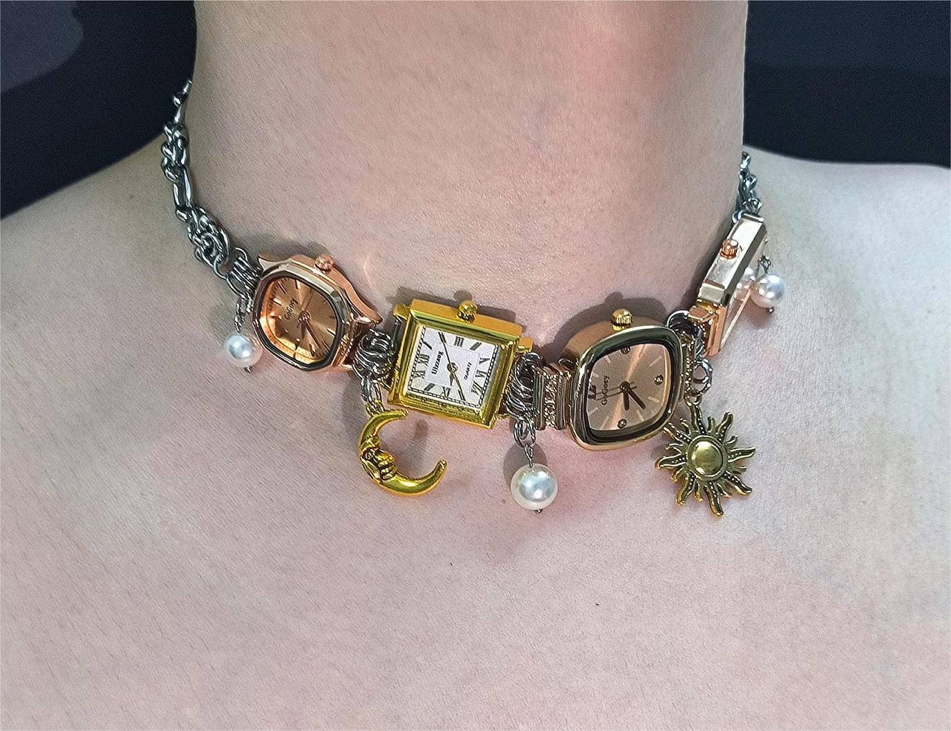 Beaded Watch Pendant Necklace - Image 7