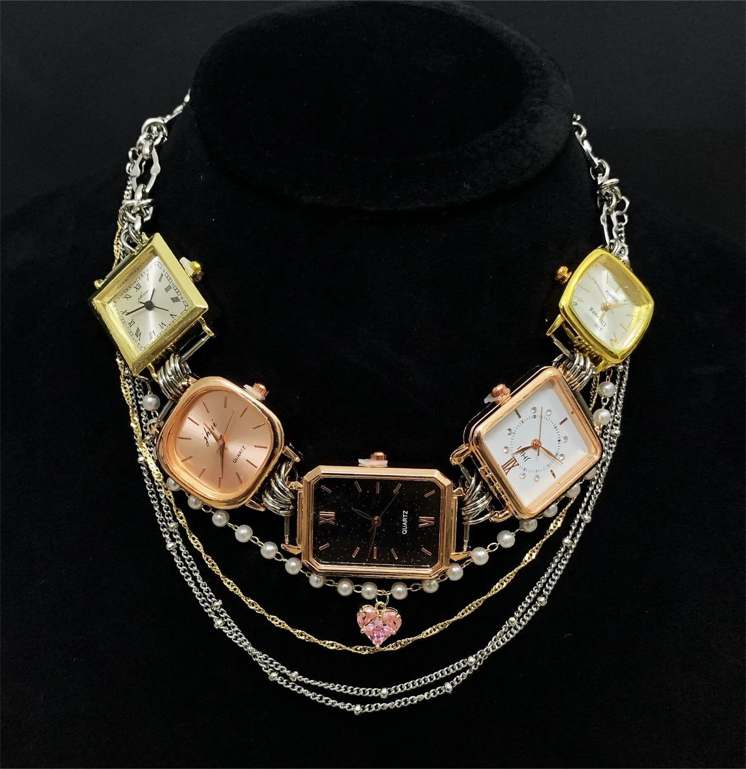 Vintage inspired handmade watch choker necklace a viral accessory loved by Gigi Hadid