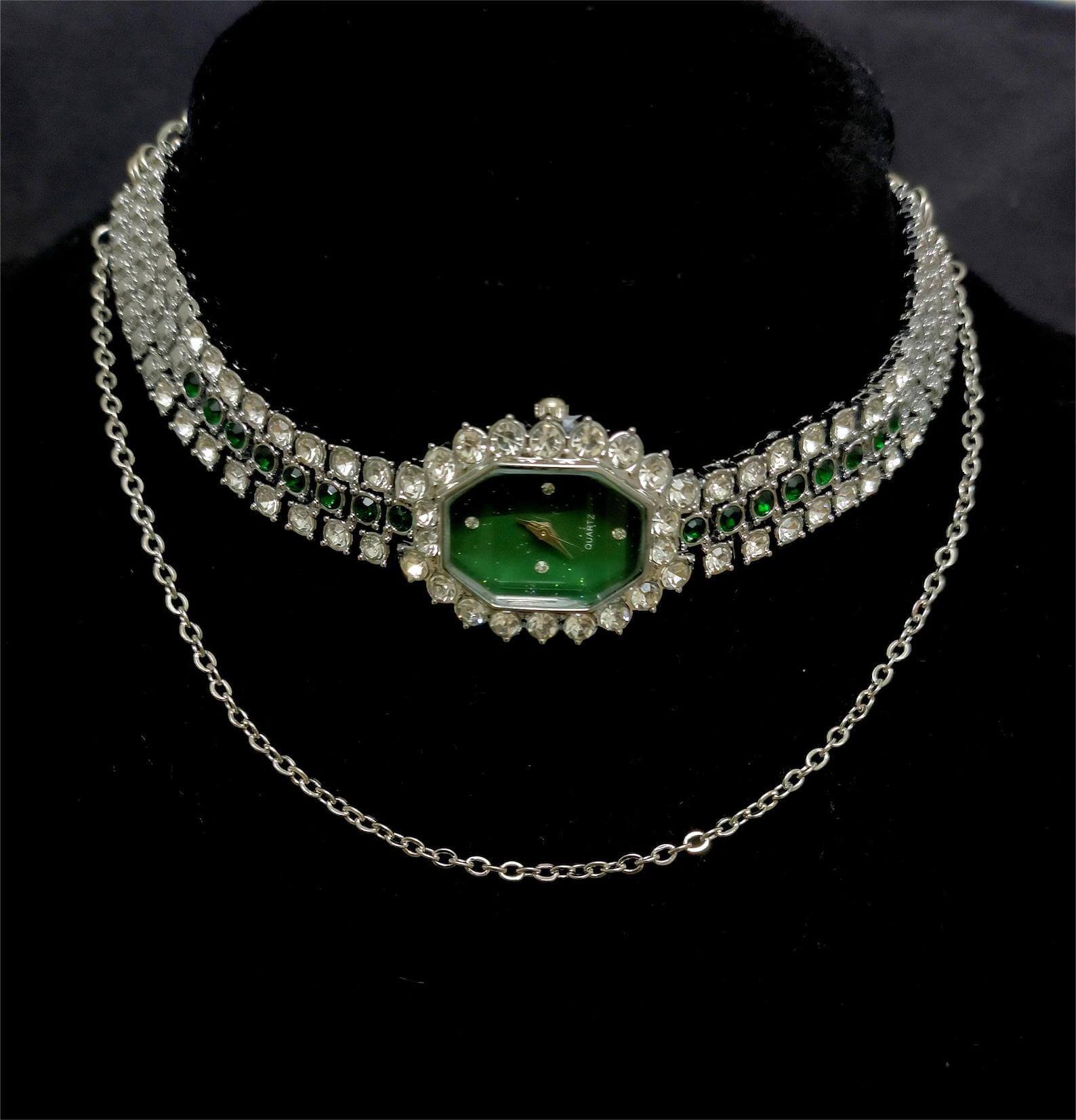 Layered handmade watch choker necklace a timeless piece inspired by Kylie Jenner