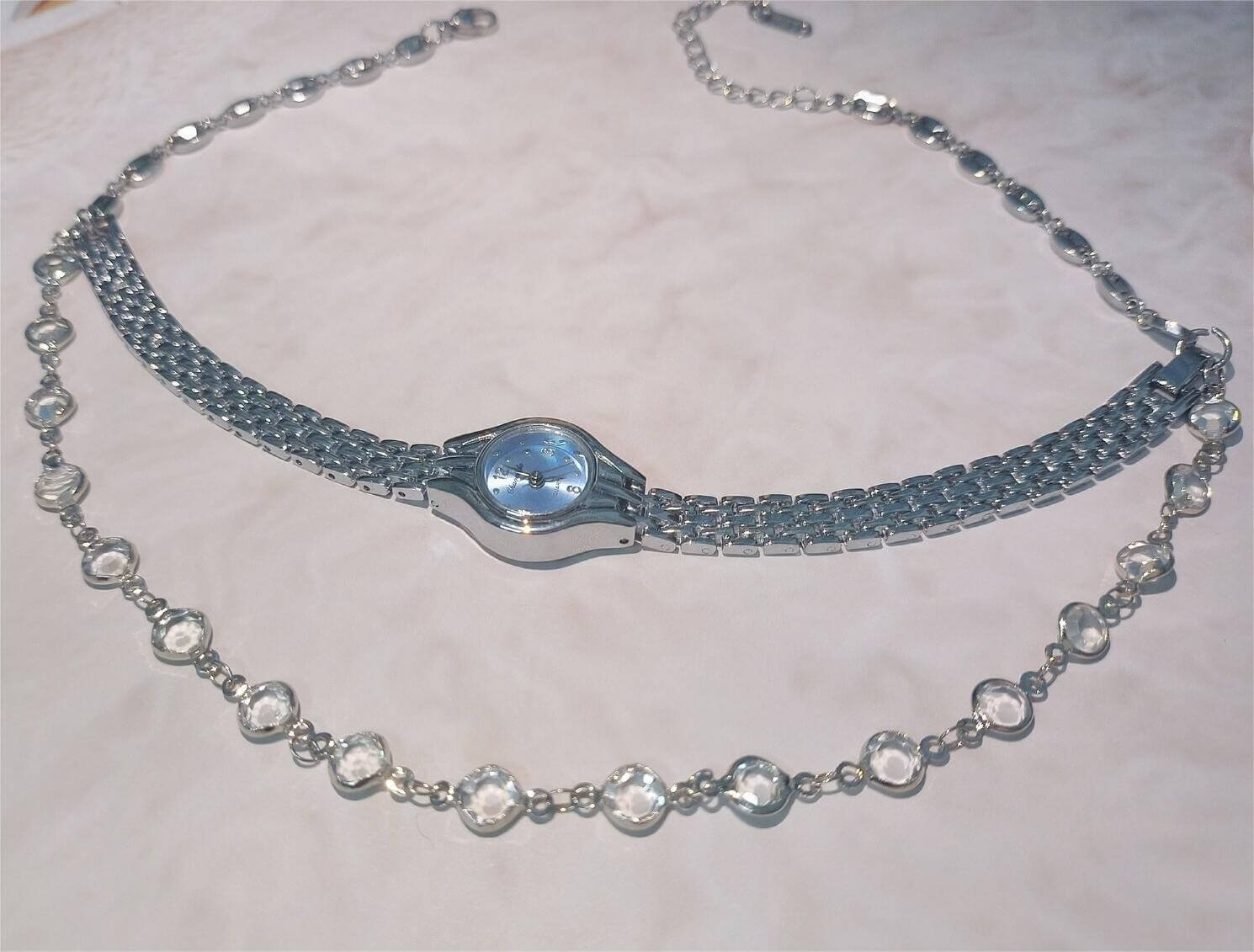 Buy luxury handmade watch choker necklace popular with celebrities like Selena Gomez