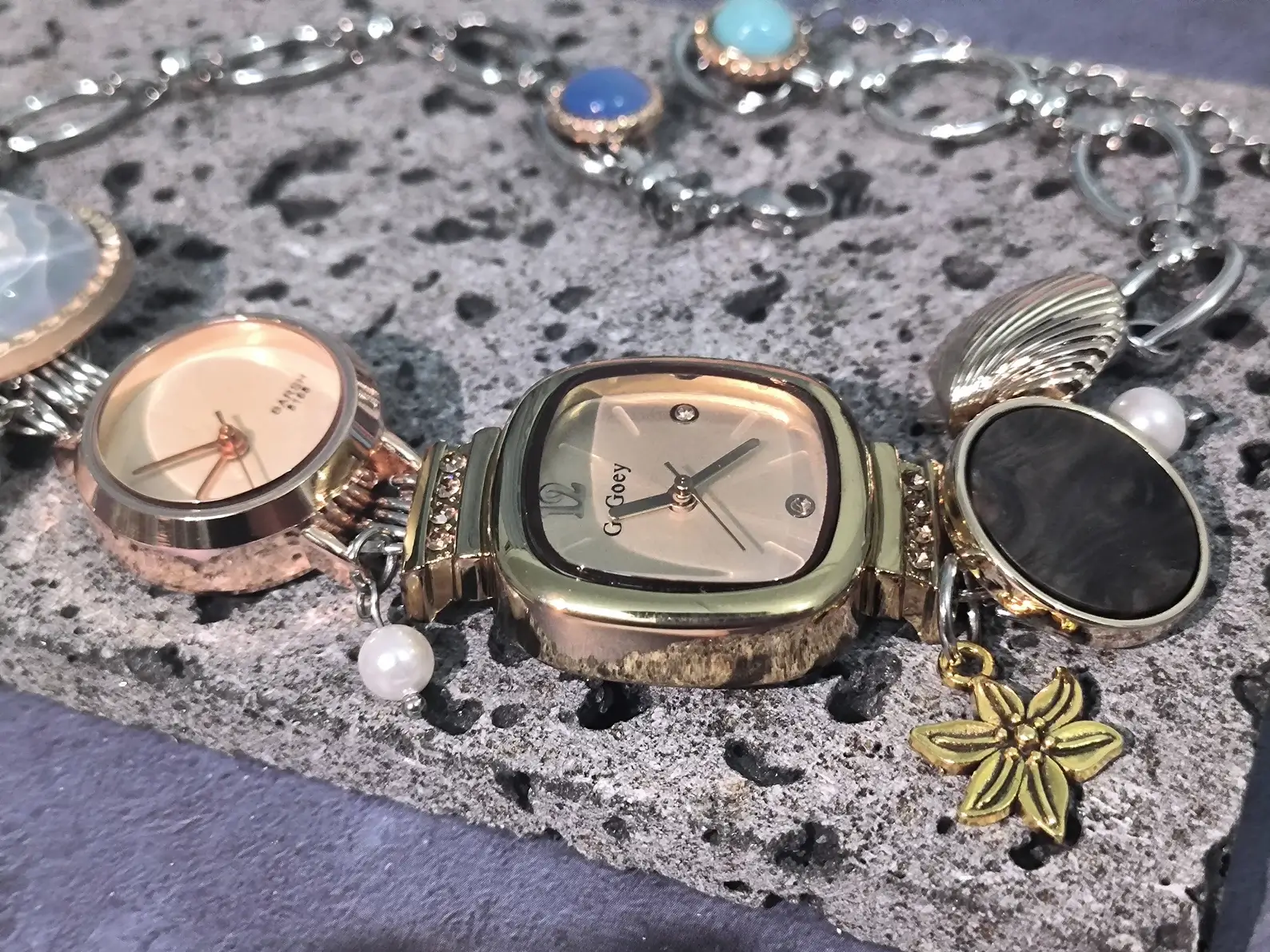 Statement handmade watch choker necklace a timeless piece inspired by Gigi Hadid