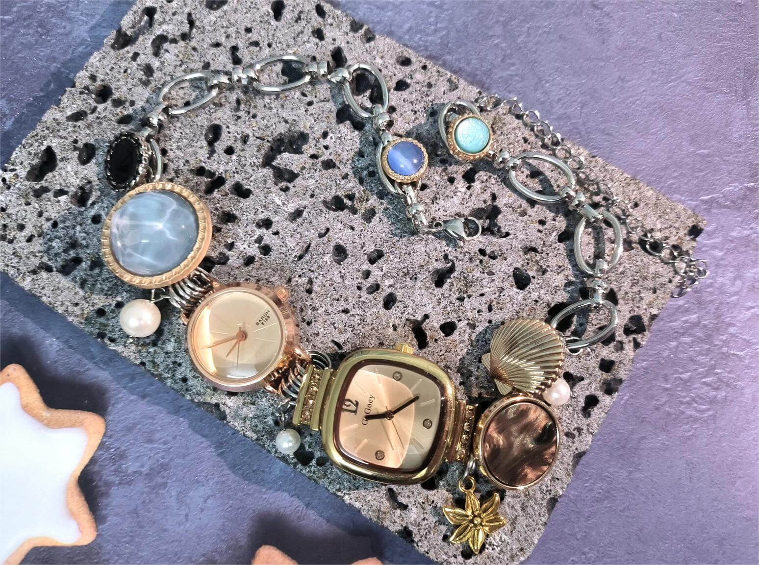 Statement handmade watch choker necklace a viral accessory loved by Selena Gomez