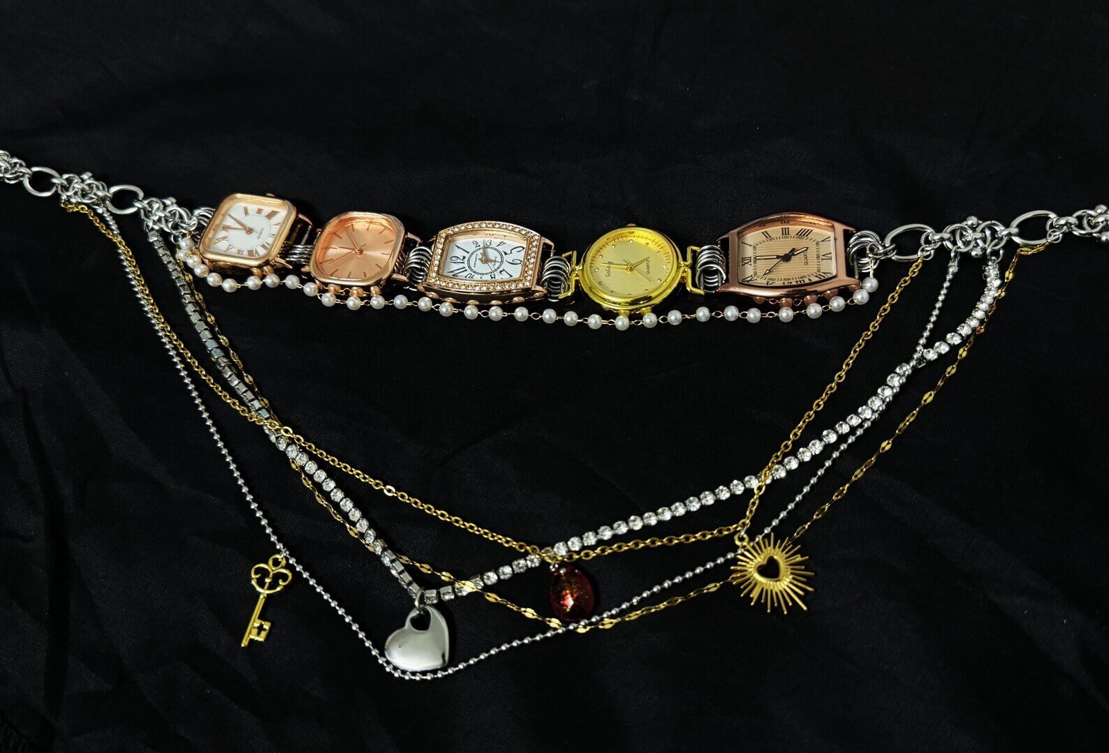 Adjustable handmade watch choker necklace a must-have for fans of Selena Gomez