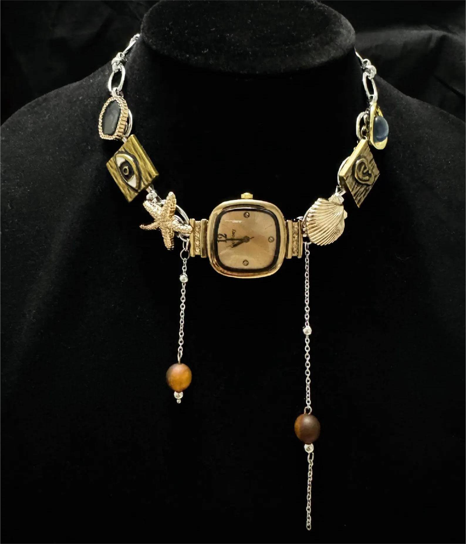 Buy luxury handmade watch choker necklace a must-have for fans of Selena Gomez
