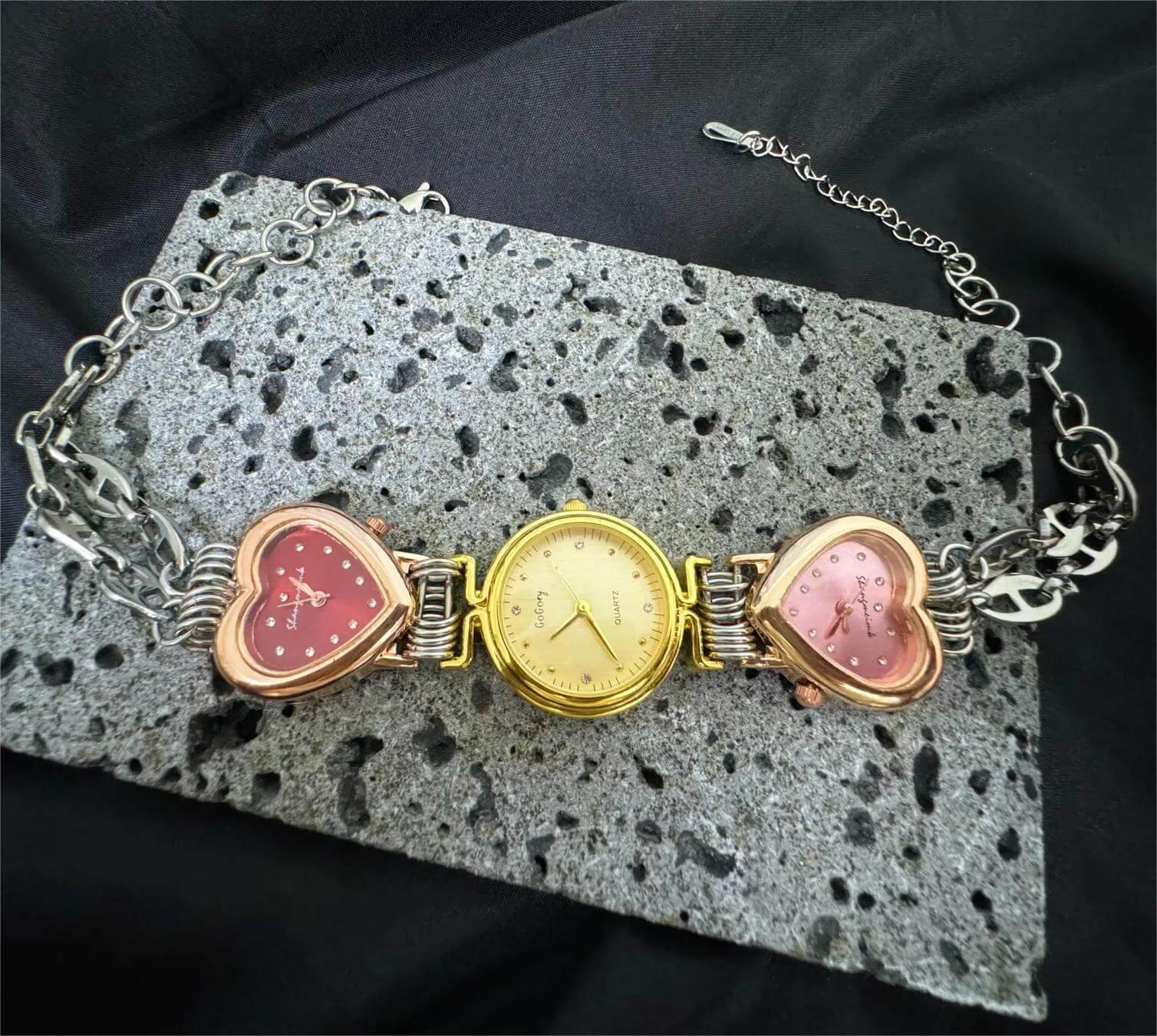 Handmade streetwear watch choker necklace popular among fans of Ariana Grande