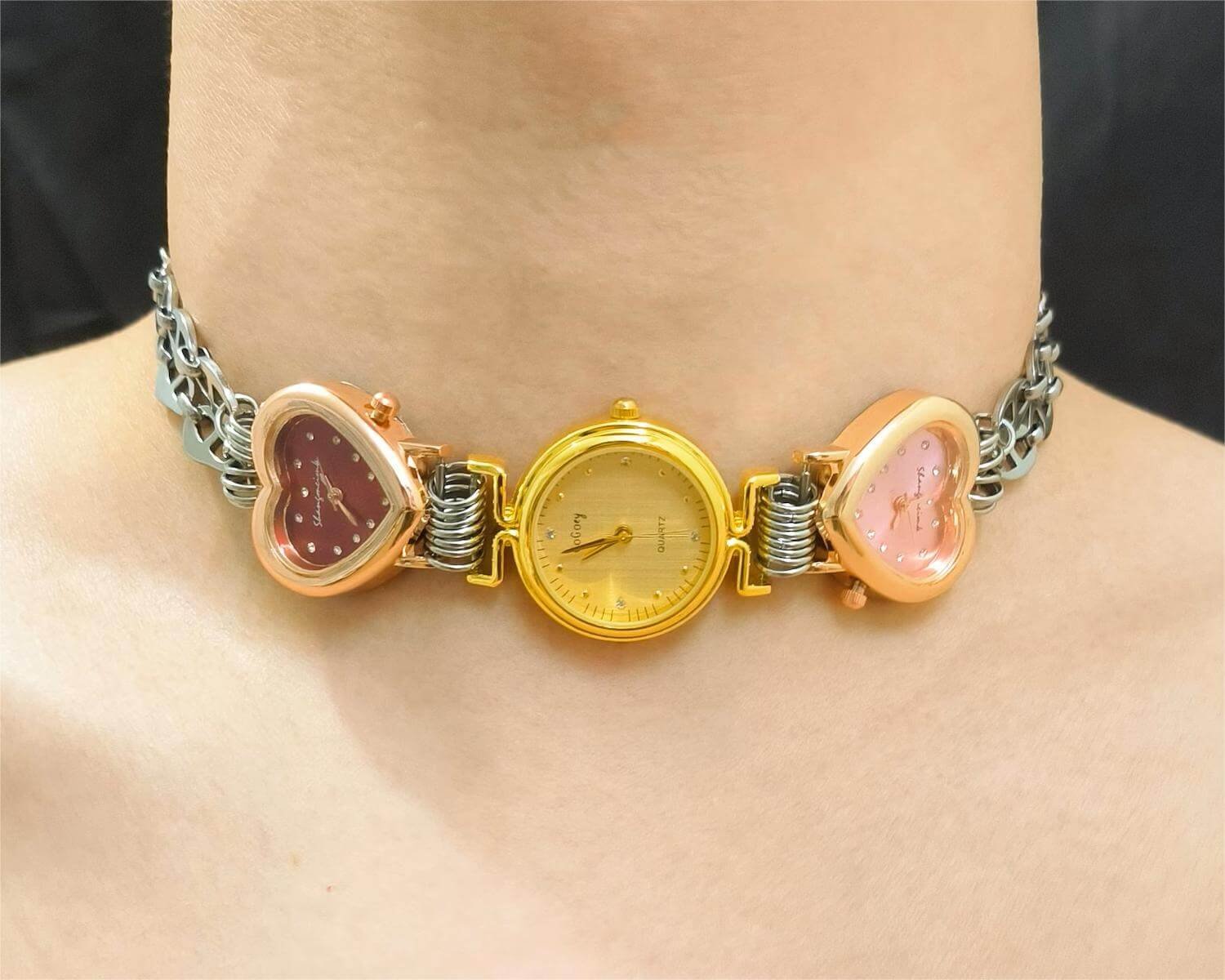 Handmade formal watch choker necklace a must-have for fans of Megan Thee Stallion