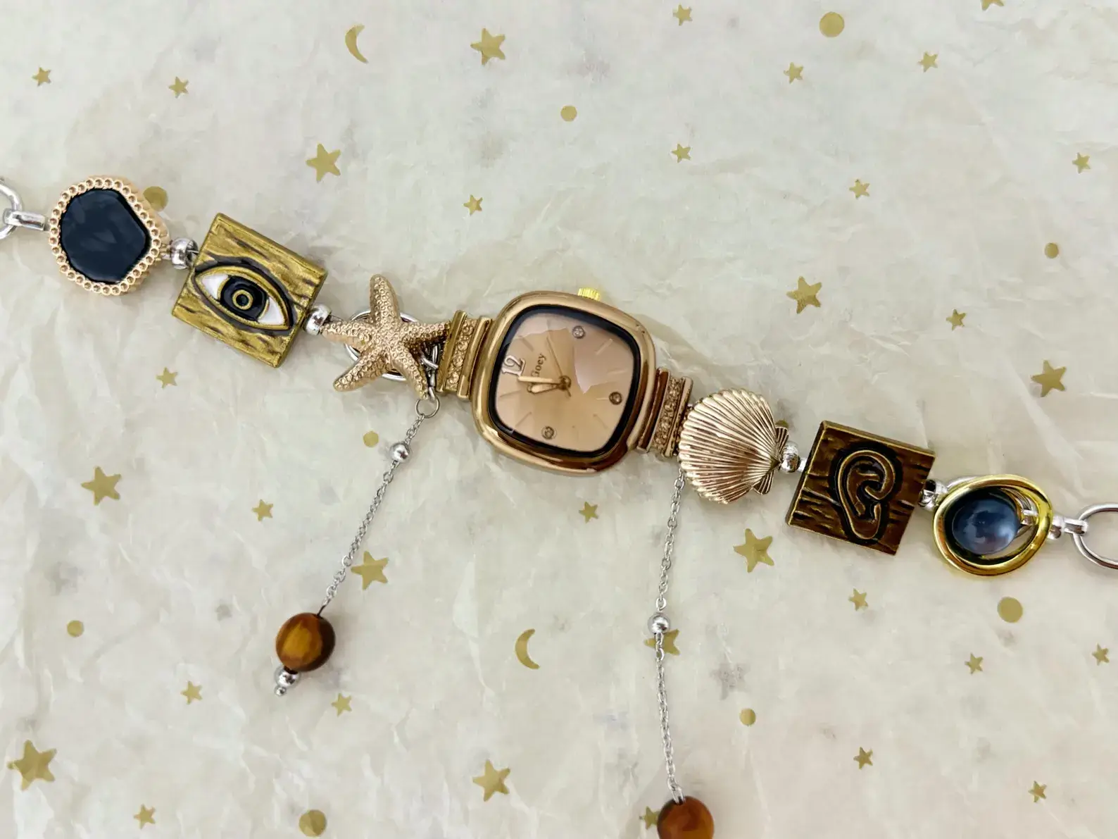 Vintage inspired handmade watch choker necklace perfect for streetwear fans