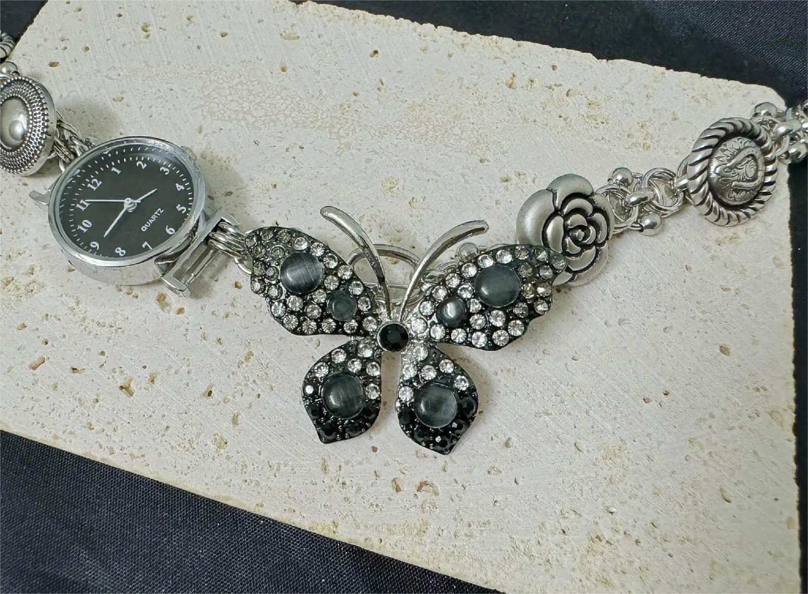 Adjustable handmade watch choker necklace worn by Selena Gomez