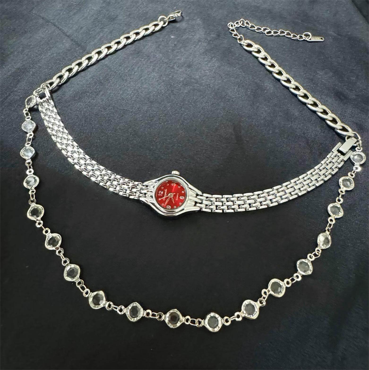 Unique handmade watch choker necklace worn by Billie Eilish
