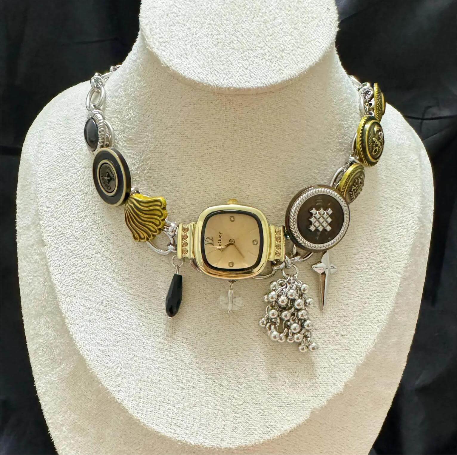 Handmade Titanium watch choker necklace a must-have for fans of Bella Hadid