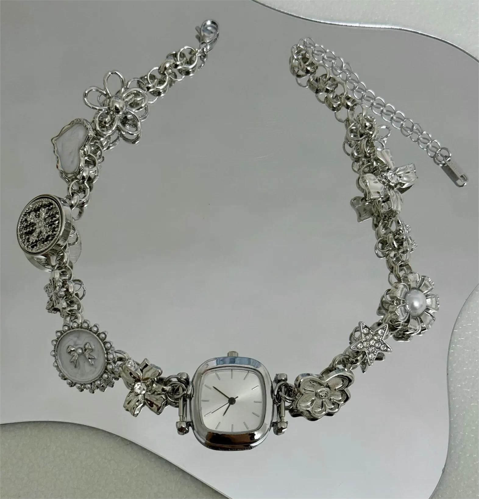 Luxury handmade watch choker necklace inspired by Megan Thee Stallion