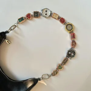 Step into Y2K vibes with TikTok watch bag chain trend inspired by Hailey Bieber, popular with fans of cybercore and alt fashion.