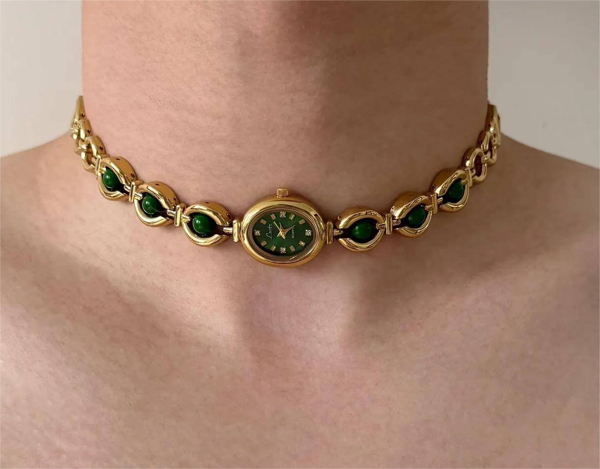 Buy luxury handmade watch choker necklace worn by Gigi Hadid