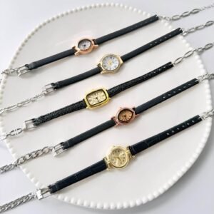 Fashion Statement Handmade Rose Gold Punk Watch Necklace stylish watch choker necklace