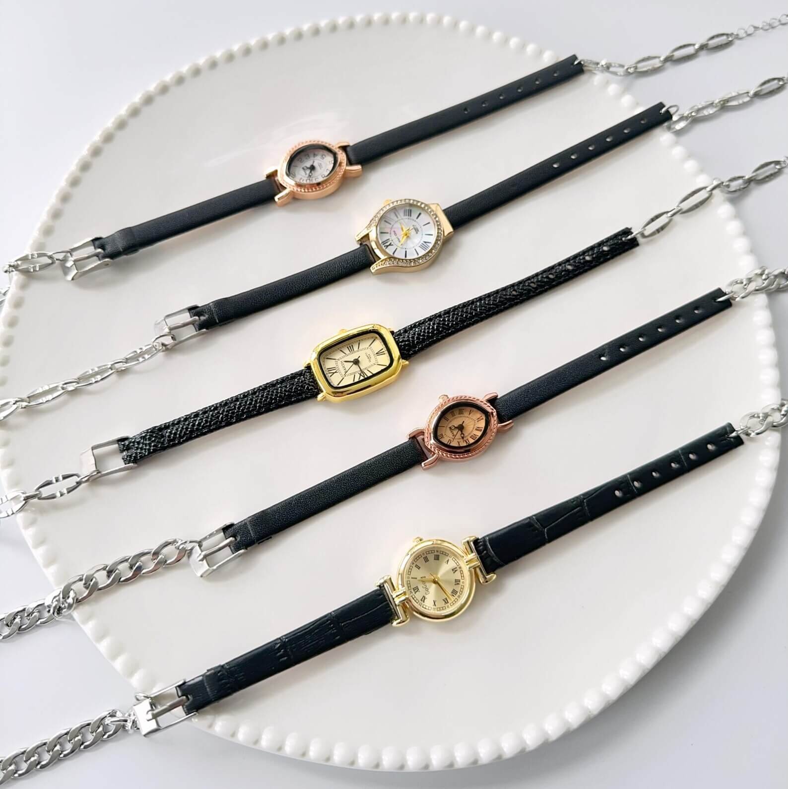 Fashion Statement Handmade Rose Gold Punk Watch Necklace stylish watch choker necklace