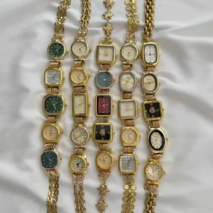 Minimalist Gold Plated Watch Necklace stylish watch choker necklace
