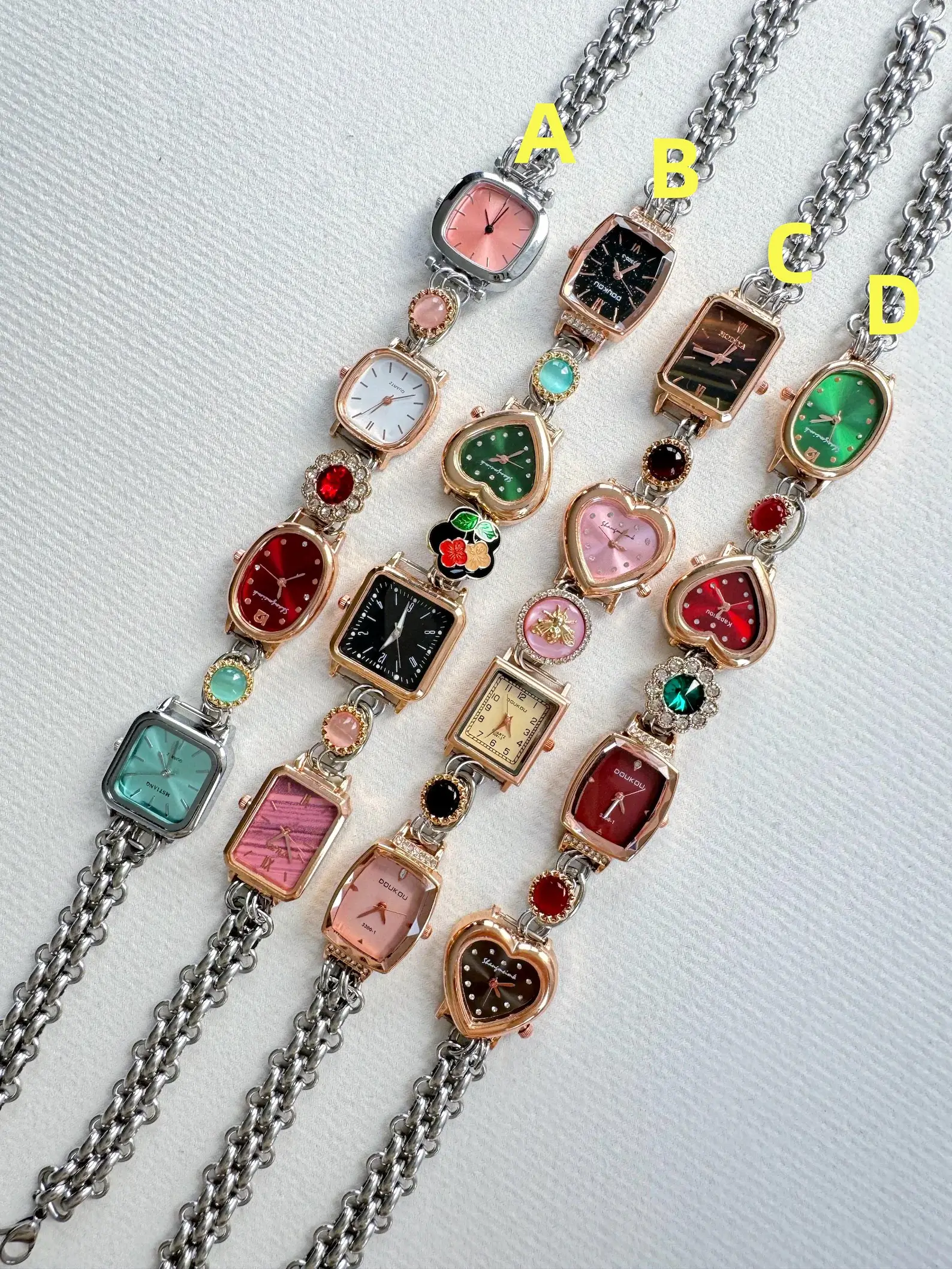 Minimalist Silver Cyberpunk Punk Multi-layer Watch Necklace stylish watch choker necklace