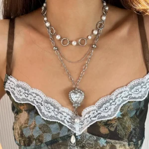 Casual Stainless Steel Y2K Watch Choker stylish watch choker necklace